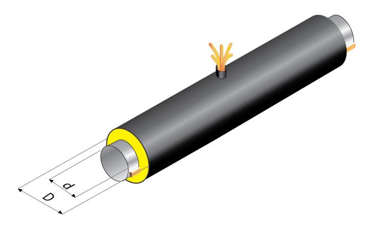 Элементы трубопроводов с кабелем вывода ППУ в Тюмени