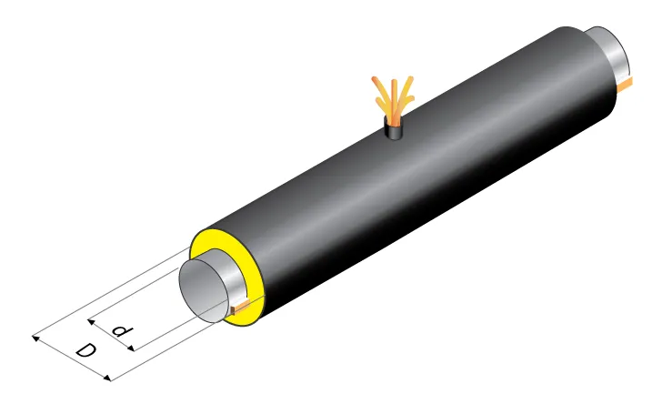 Элемент трубопровода с кабелем вывода в ППУ в Тюмени